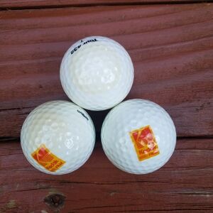 Vintage (3) Kodak Film Logo Golf Balls - 2 Of 3 WITH STAINING